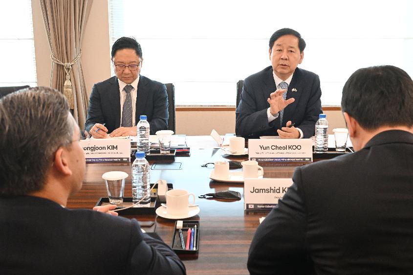 구윤철 부총리, 잠시드 호자예프 우즈벡 부총리 면담