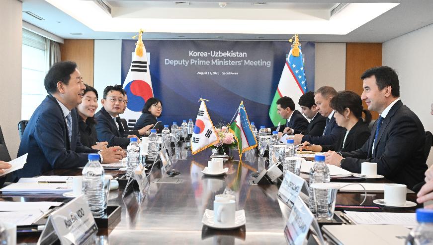 구윤철 부총리, 잠시드 호자예프 우즈벡 부총리 면담